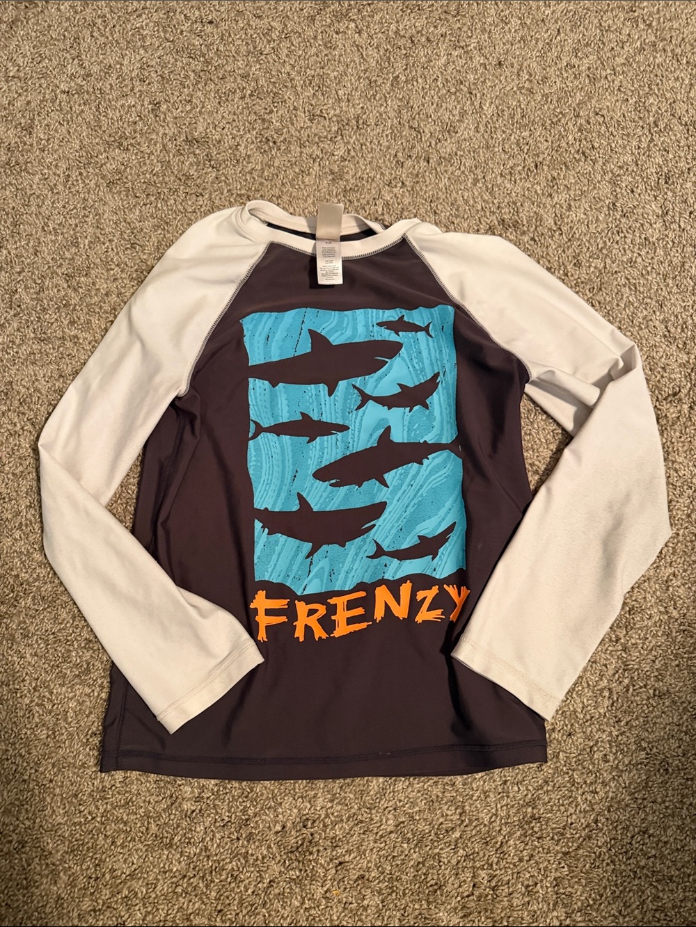 5/$25 Oshkosh B'gosh Shark 'FRENZY' Rashguard